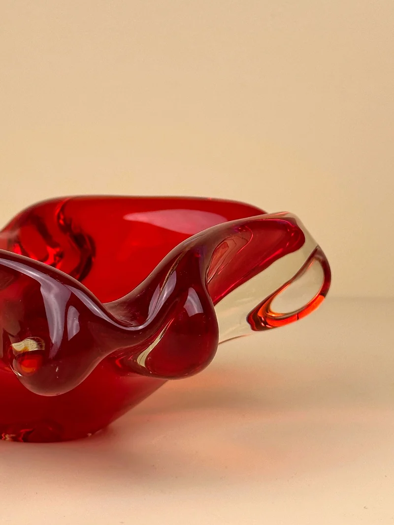 Mid Century Murano Glass Bowl 70s
