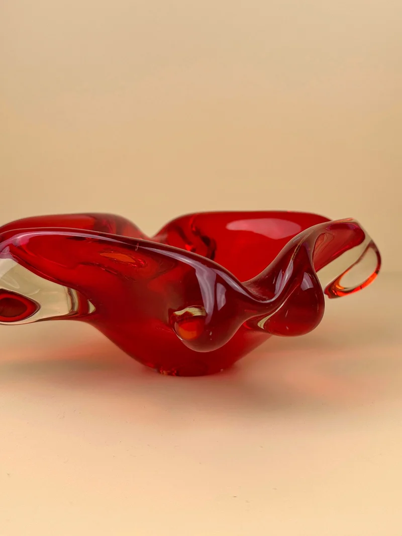 Mid Century Murano Glass Bowl 70s