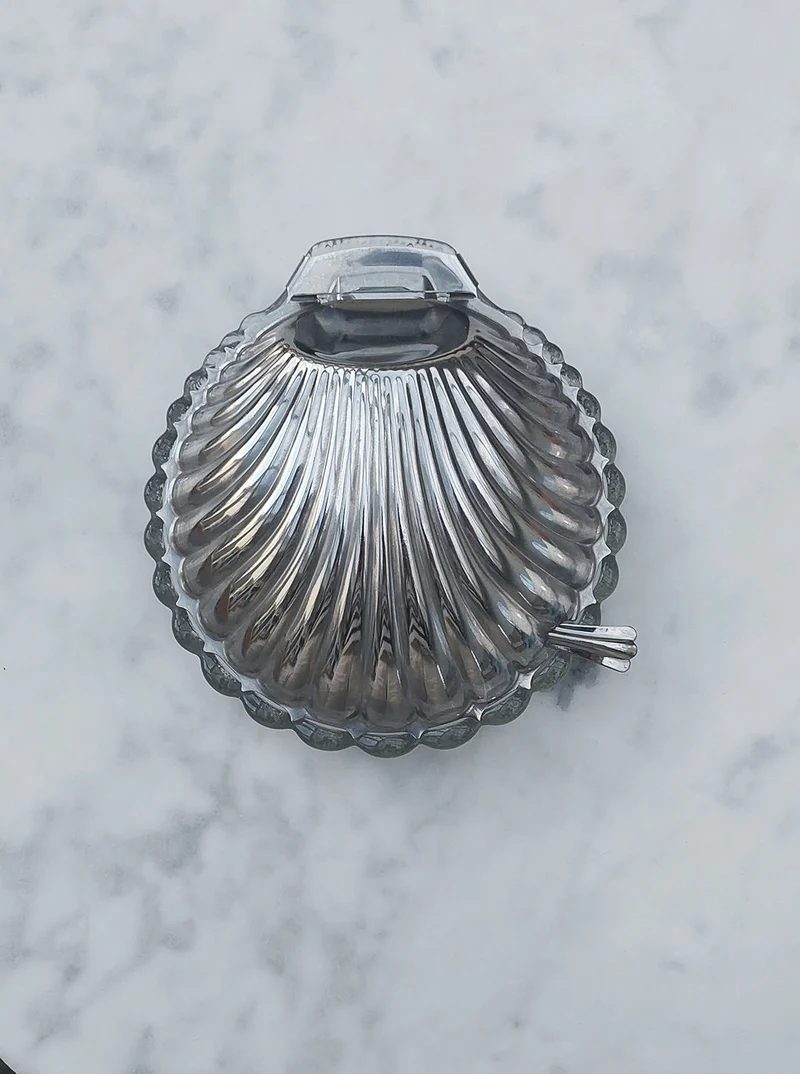 Large Shell Butter Dish