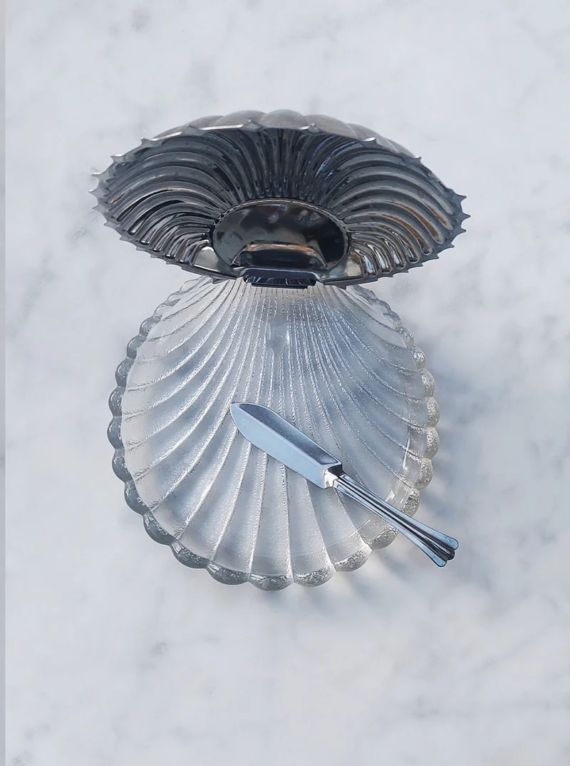 Large Shell Butter Dish