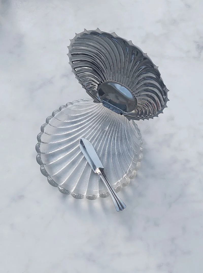 Large Shell Butter Dish
