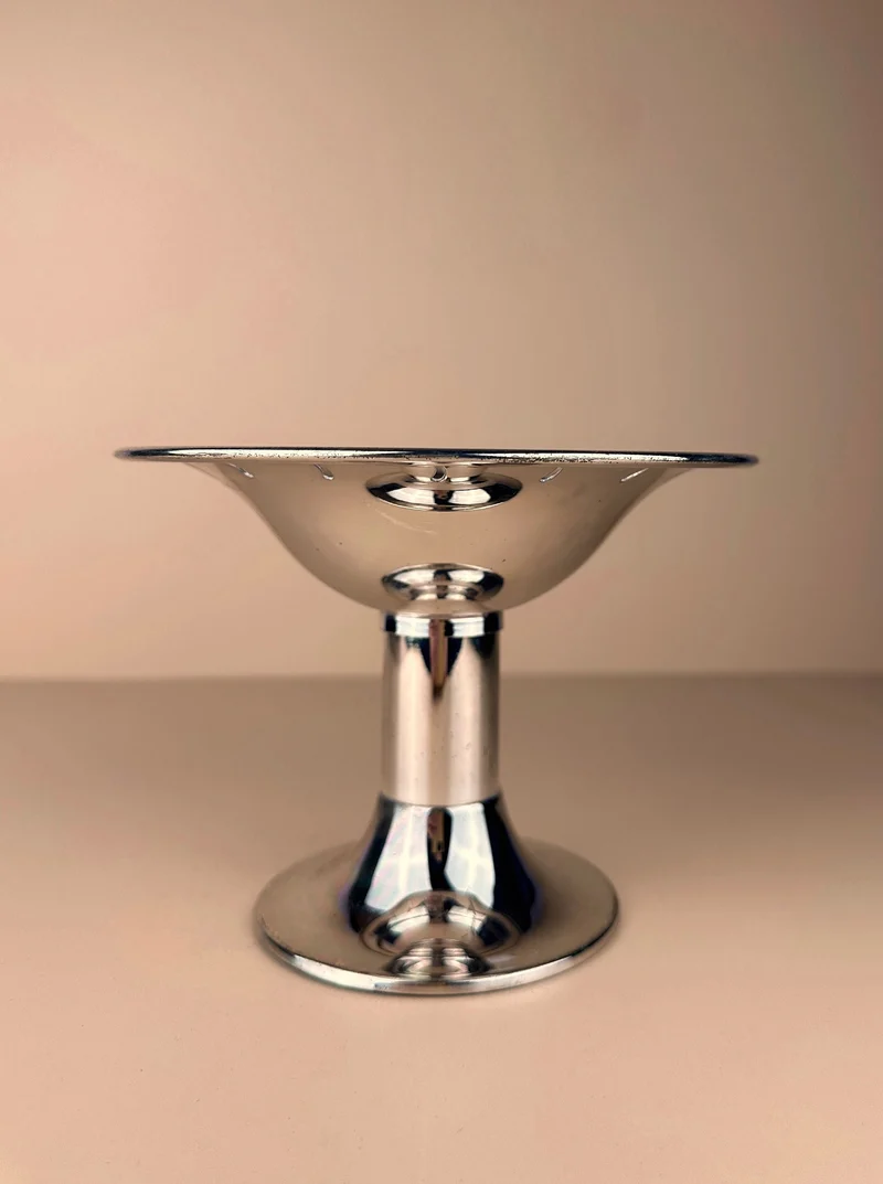 1980s silver-plated foot bowl