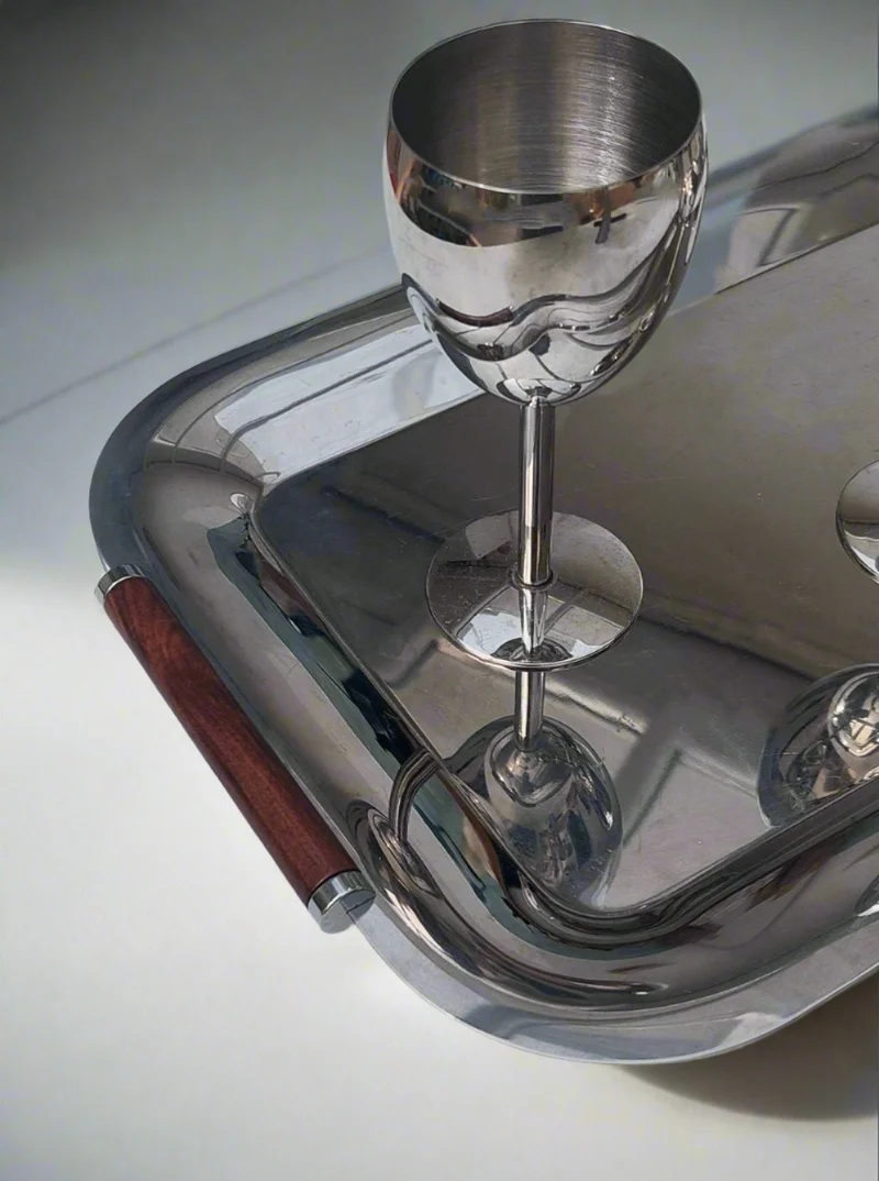 Steel and Wood Tray
