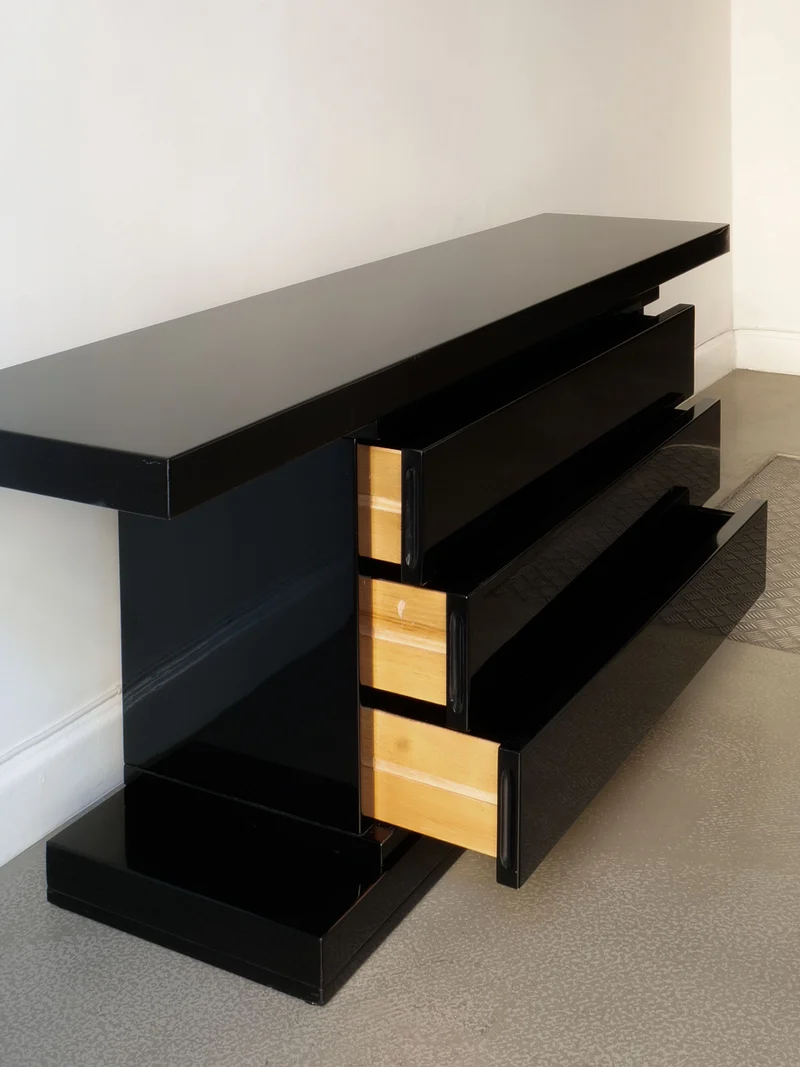 High Gloss Console Table 1970s