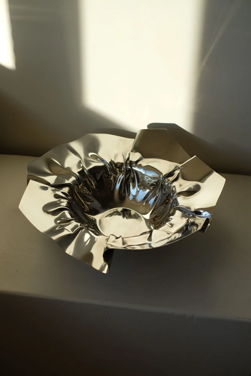Folded Chrome Bowl
