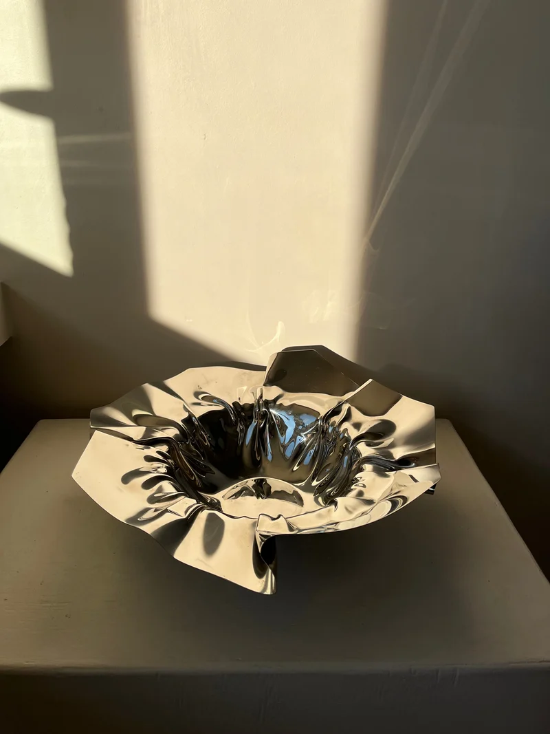 Folded Chrome Bowl