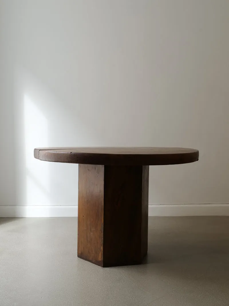 Midcentury Hexagonal Wood Dining Table