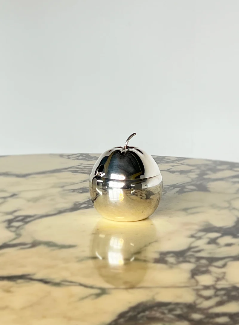 Silver Plated Apple Jam Pot