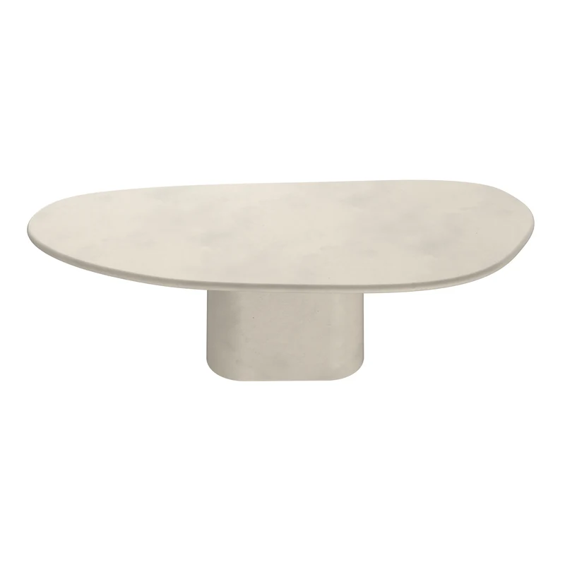 Table de jardin ovale forme organique - Anvers - MicroSkin - 240 cm ou 260 cm - Latte Nuageux