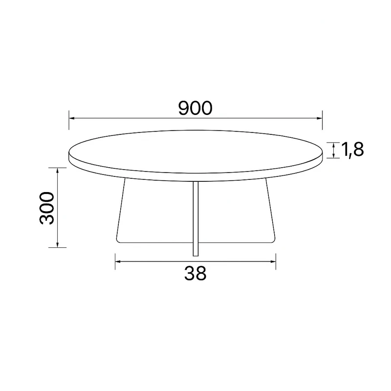 Table basse ronde Bonzac - 90 cm - Acier inoxydable - Travertin blanc - Non rempli