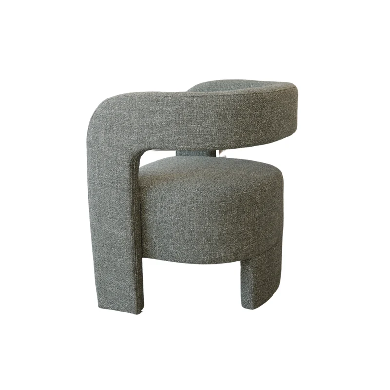 Avignon - Fauteuil avec accoudoir - L 69 cm - Disponible en Vert mousse, Bouclé ivoire et Tissage grès