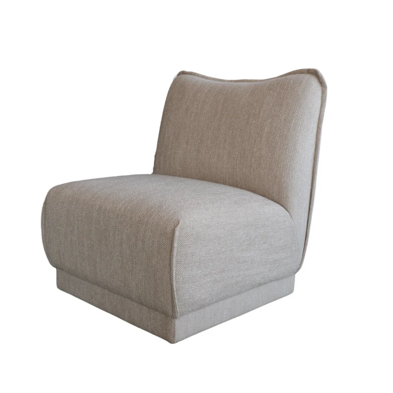 Fauteuil Elodie - H 71 cm - Disponible en Vert mousse, tissu teddy et tissage Sandstone