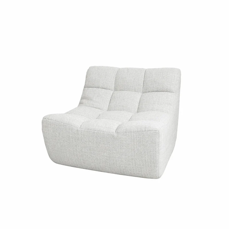 Fauteuil - Rouge - L88,5 P90 H64 - Tissu en tissage grès