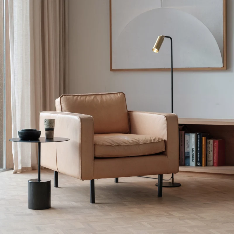 Fauteuil en Cuir - Gordon - Cognac