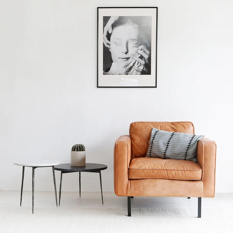 Fauteuil en Cuir - Gordon - Cognac