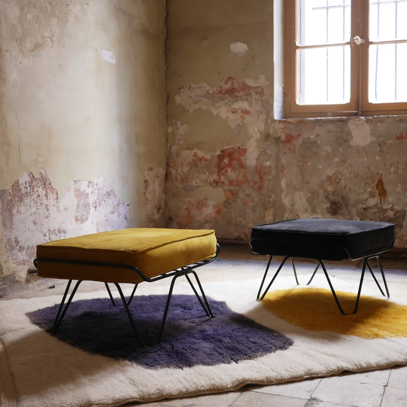 Pouf Croisette Velours