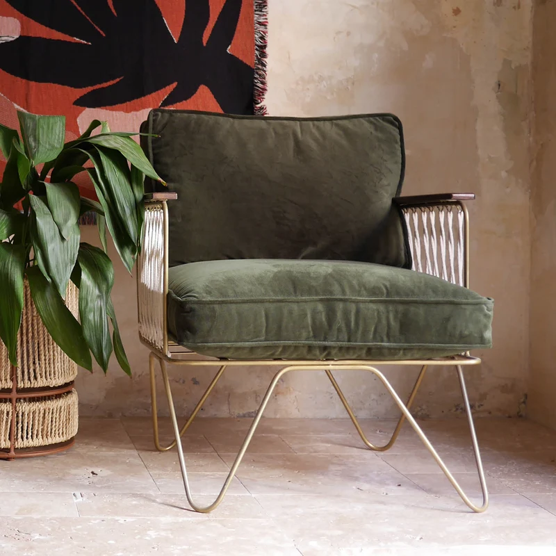 Fauteuil Croisette Velours