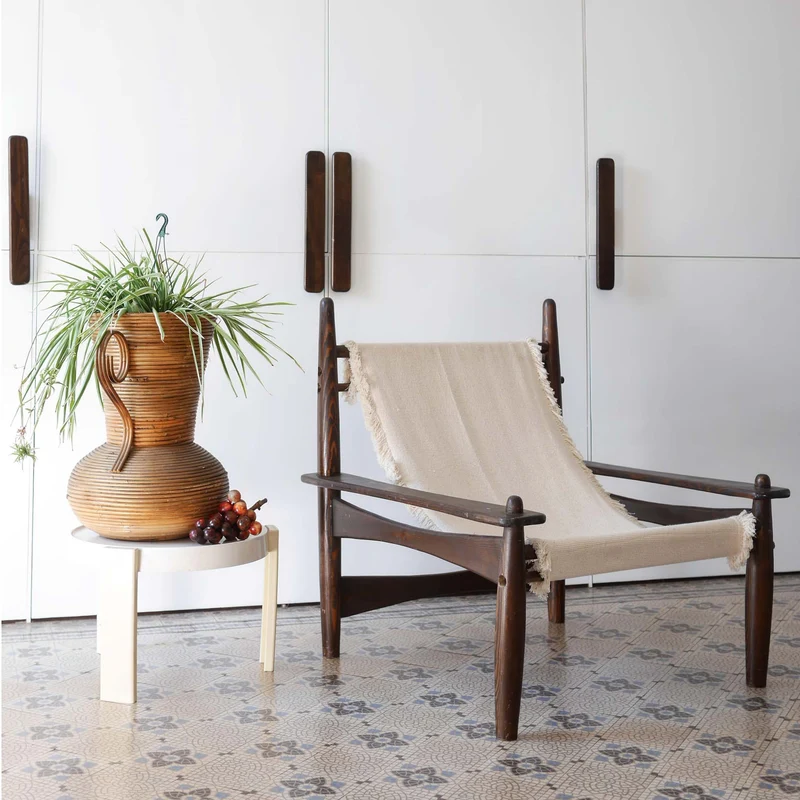 Fauteuil Carlo Coton Tissé