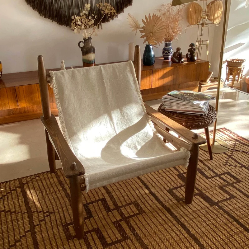 Fauteuil Carlo Coton Tissé
