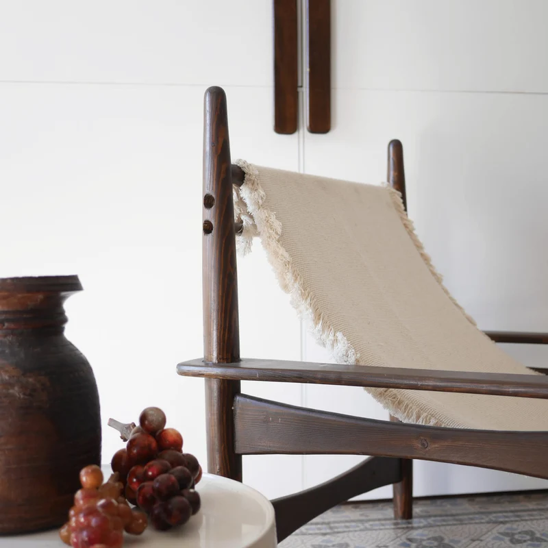Fauteuil Carlo Coton Tissé