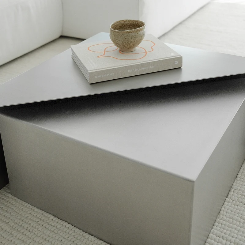 Table basse chrome Erbray - Acier inoxydable - Klein