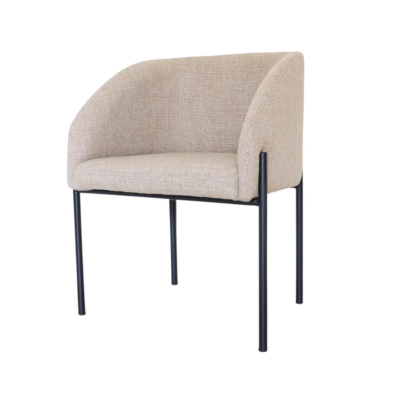 Chaise de salle à manger - Royan - Tissage à pois en grès