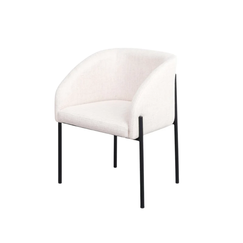 Chaise de salle à manger - Royan - Bouclé ivoire