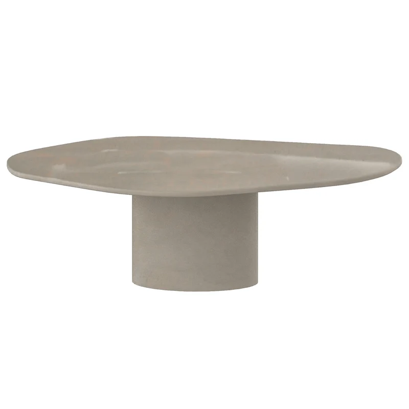 Table à manger organique Strasbourg - 250 cm - Aarde MicroSkin - Finition structurée - Bord rond