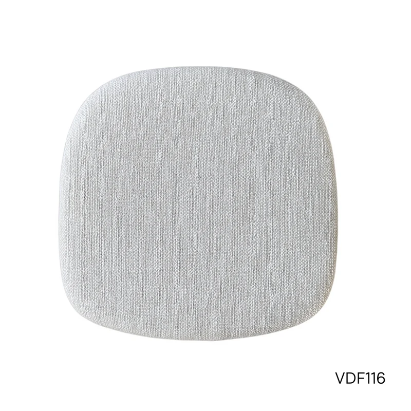 Chaise de salle à manger Ely - Assise rectangulaire en tissu - Chêne