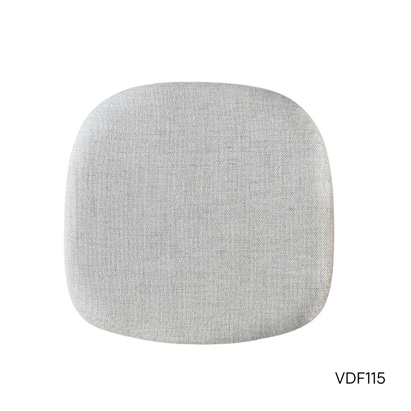 Chaise de salle à manger Ely - Assise rectangulaire en tissu - Chêne