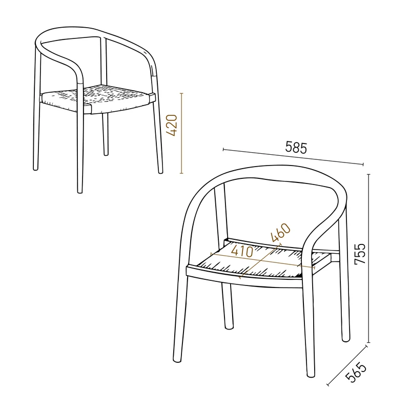 Classe intemporelle : Chaise de salle à manger Burnie en acacia noyer