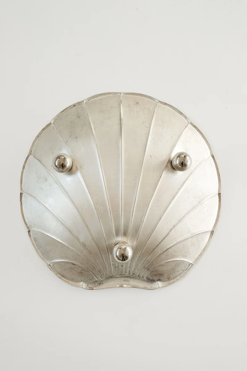 Large Silverplated Shell Dish