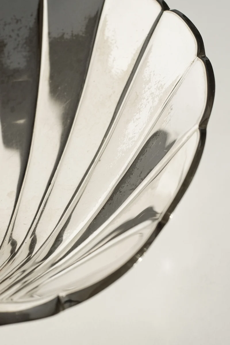 Large Silverplated Shell Dish