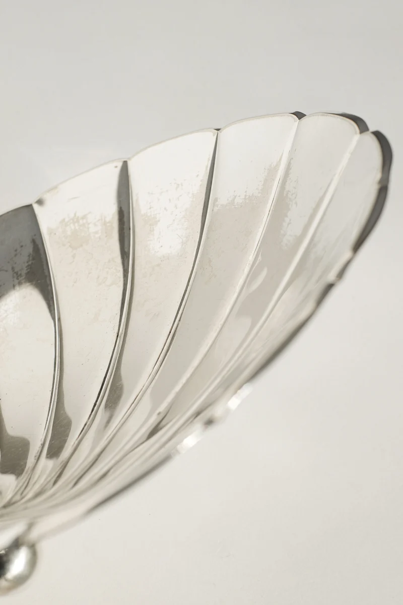 Large Silverplated Shell Dish