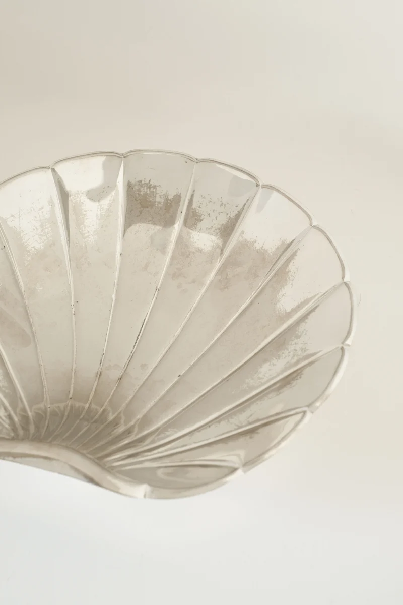 Large Silverplated Shell Dish