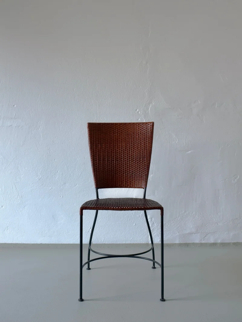4 Wrought Iron Chairs, Belgium 80s