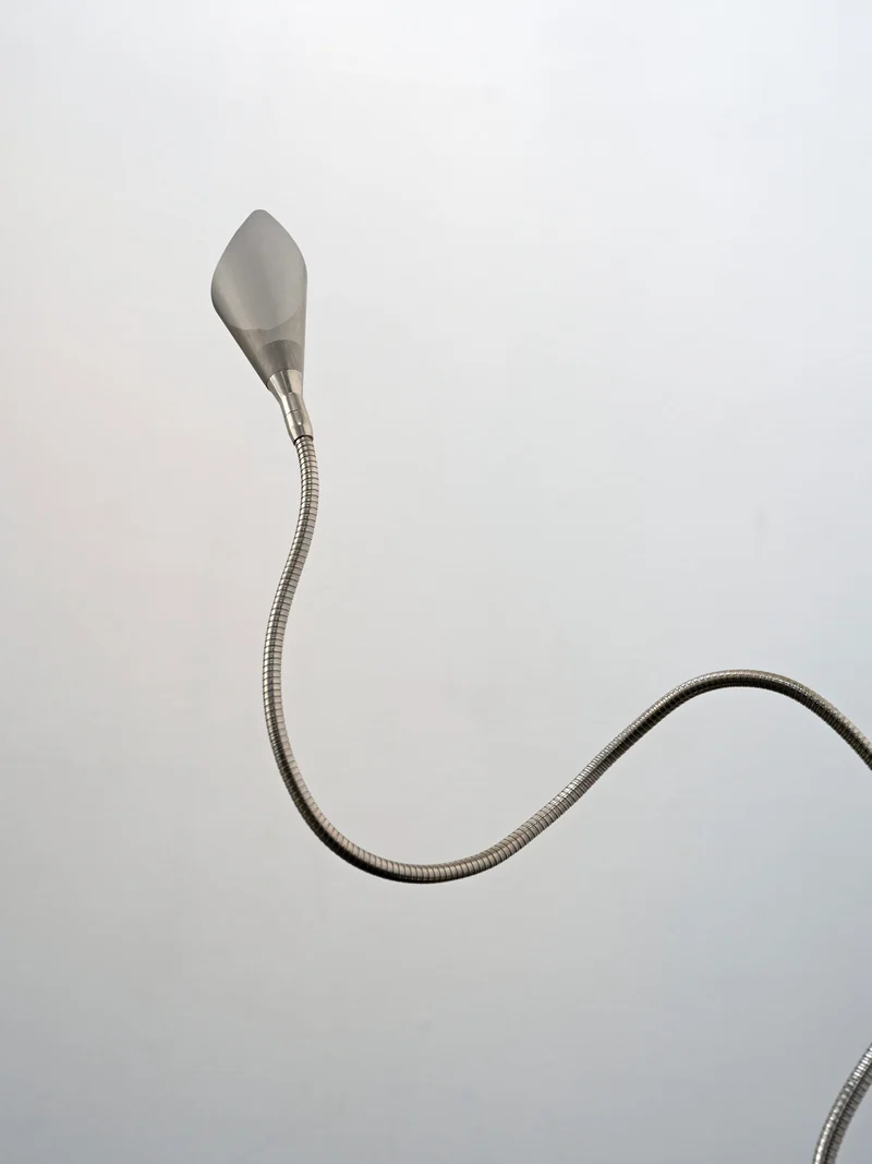 Vintage Italian Chrome Table Lamp, c.1990