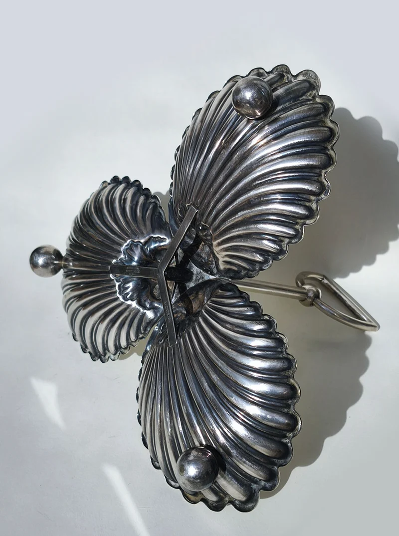 Large Silver-plated Triple Tray