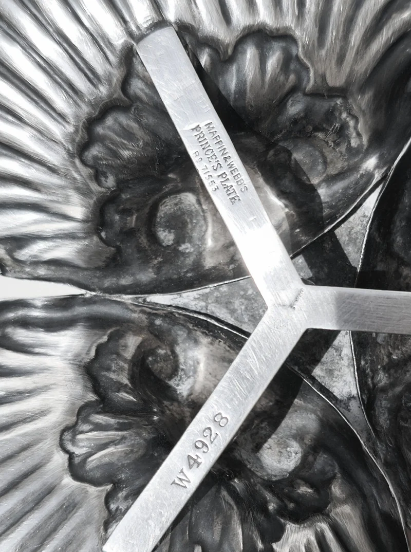 Large Silver-plated Triple Tray