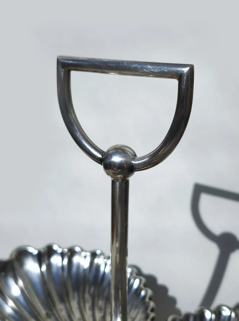 Large Silver-plated Triple Tray
