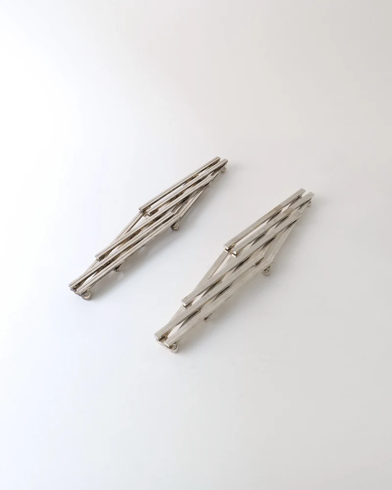 Adnet Silver Trivet 1950s