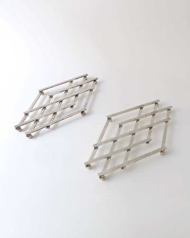 Adnet Silver Trivet 1950s