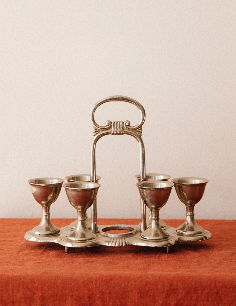 Vintage Egg Cruet Holder Set