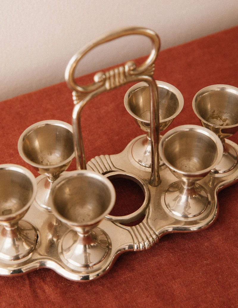 Vintage Egg Cruet Holder Set