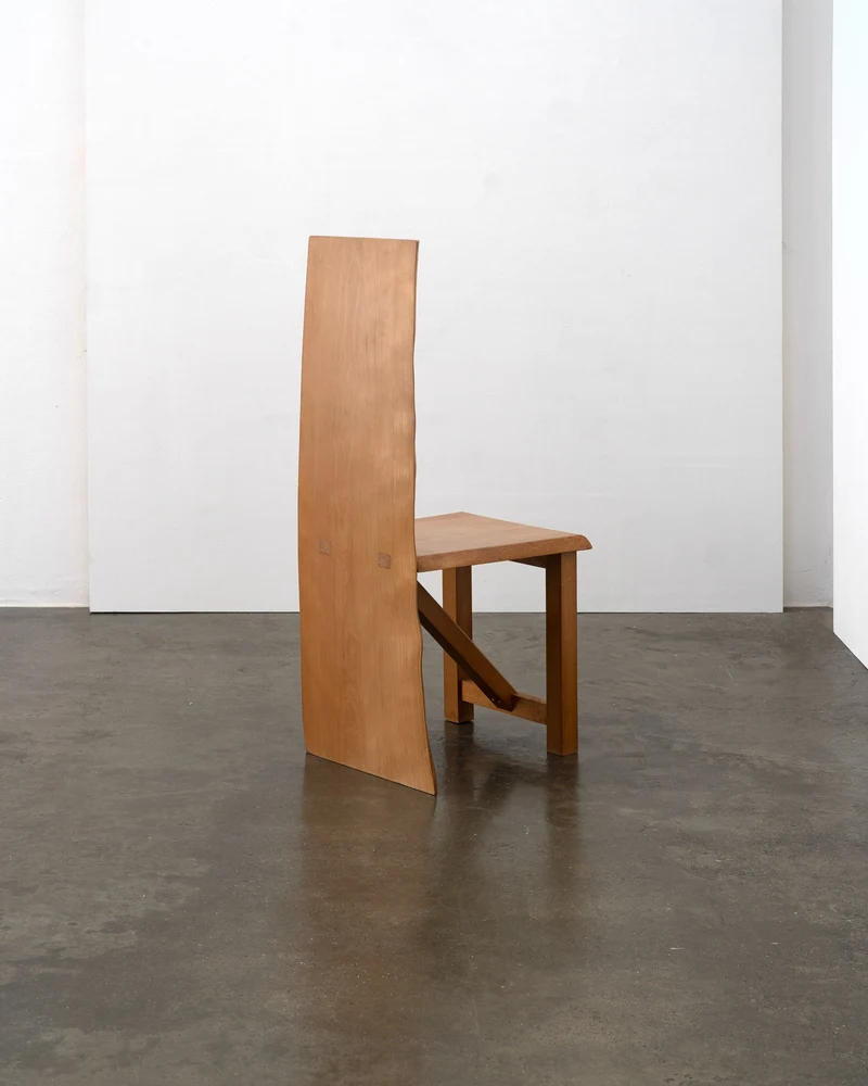 Postmodern Live Edge High Back Chair, 1990s