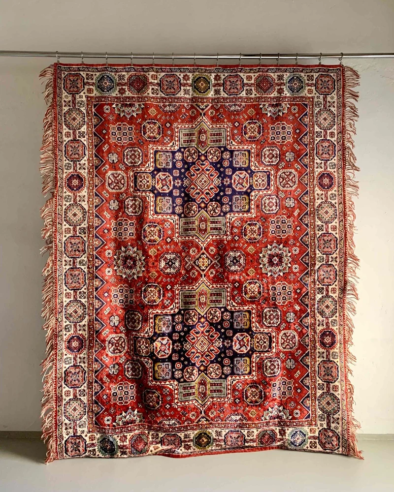 Vintage Silk Oriental Duvet Cover - Rug