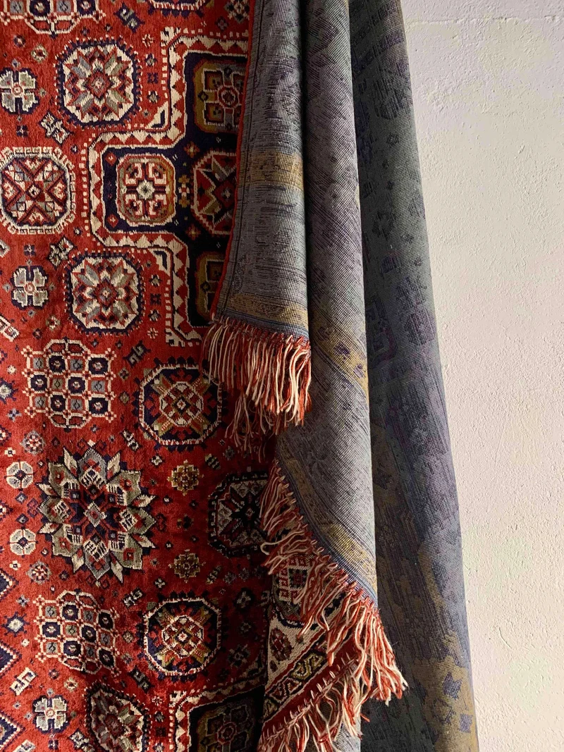 Vintage Silk Oriental Duvet Cover - Rug