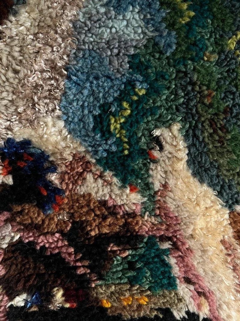 High Pile Wool Wall Hanging, Sweden, 1960s