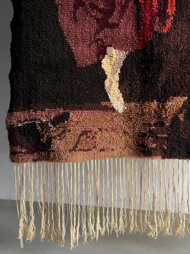 High Pile Wool Wall Hanging, Sweden, 1960s