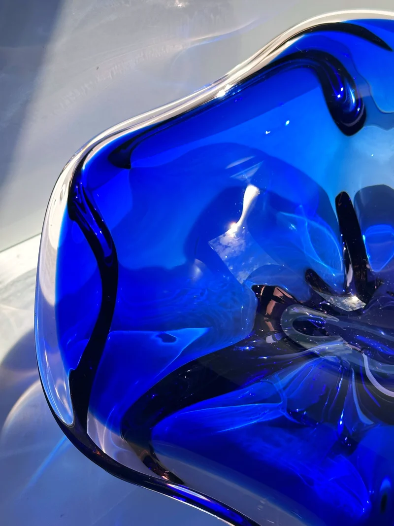 Large Bohemian Glass Bowl by Josef Hospodka, 1960s